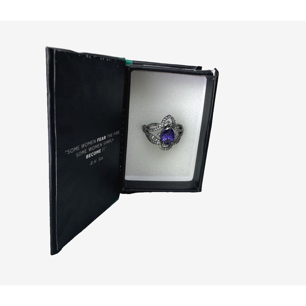 Bomb Party Purple Stone Ring Size 9 Reign Villain Collection Regal Desires Box - Picture 4 of 14